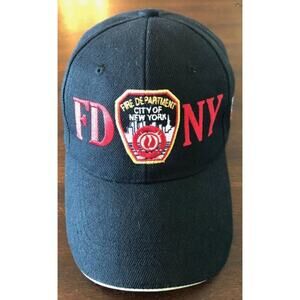 FDNY Fire Department City of New York Hat Cap Flag Black Snapback Adjustable